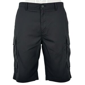 Roundtree & Yorke Utility Cargo Shorts Big Man Classic Fit Black Size 52 NEW